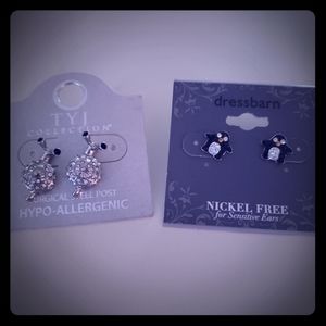 Snail and Penguin earrings